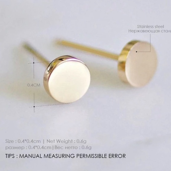 Stainless Steel Stud Earrings - Picture 4 of 4